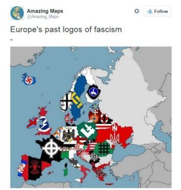 Amazing maps составил "карту нацизма" в Европе