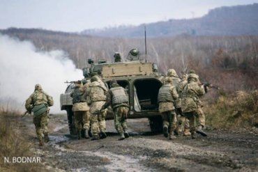 В Закарпатье бойцы 128 бригады готовятся к действиям в гористой местности