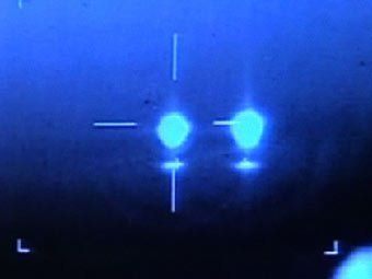 Кадр видеозаписи полета НЛО над графством Кент в 1991 году.
