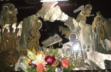 Вышитая икона Рождества Христова из базилики в Вифлееме