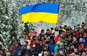 Украинские болельщики на Олимпиаде в Ванкувере