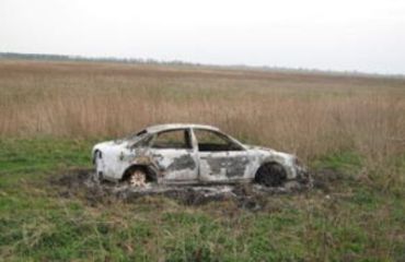 Сгоревшее авто тернопольского валютчика