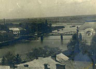 Пешеходный мост в Ужгороде 1930 год