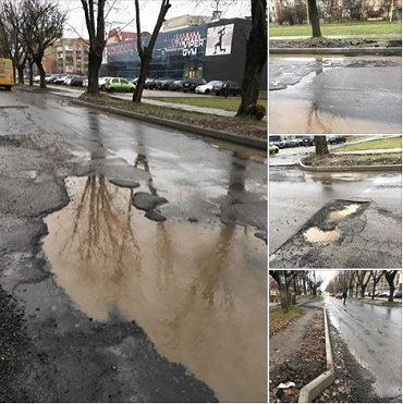 Улица Победы в Ужгороде после капремонта