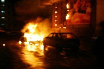 В Хусте сгорел автомобиль «Opel Combo»