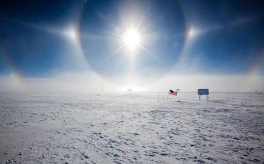 Цікаве відео про те як "котиться" сонце горизонтом Антарктиди