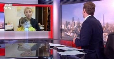 Пародия на интервью профессора Роберта Келли в эфире телеканала BBC
