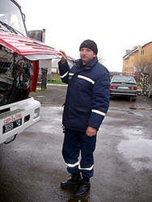 Командир Тячевского отделения государственной пожарной части N 8 Василий Галай