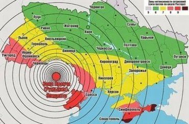 Землетрясение магнитудой 5,3 произошло в Румынии , его ощутили в Одессе
