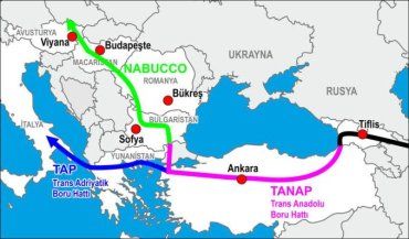 Транзит газа будет проходить по Грузии и Турции, затем в Грецию и Италию