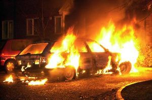 В Мукачево сгорел автомобиль BMW