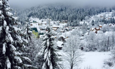 В социальных сетях появились фото Карпат, засыпанных снегом