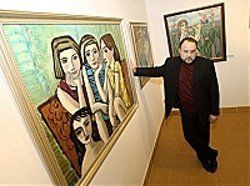 На открытии выставки в Ужгороде юбиляр Александр Громовой.