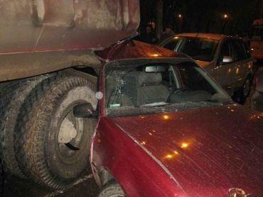 В Харькове столкнулись сразу семь транспортных средств