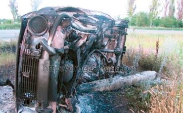 В Николаевской области водитель "Жигулей" сгорел заживо