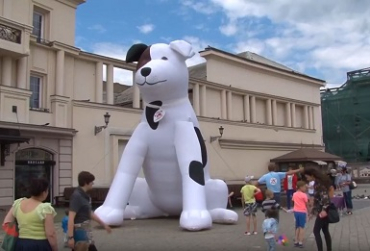 В центре Ужгорода поселилась 6-метровая собака