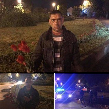 В Ужгороде ночью поймали мужчину, который воровал тюльпаны на Дружбы народов