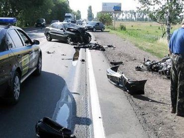 Водитель Деу Ланоса под Киевом уничтожил семью байкеров