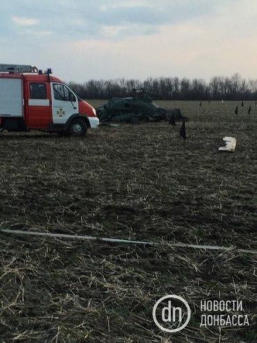 Под Краматорском упал украинский военный вертолет Ми-2