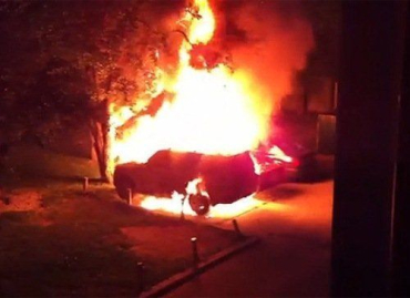 В Ужгороде произошел пожар в автомобиле «Mercedes»