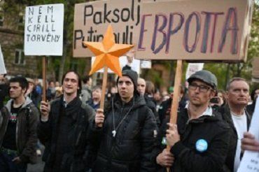 В Будапеште прошел антироссийский митинг