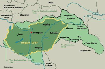 Нынешняя Венгрия занимает лишь половину территории «Большой Венгрии»