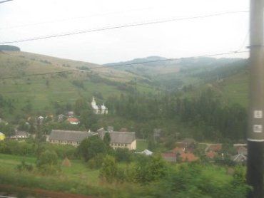 Вид из окна поезда Киев Ужгород