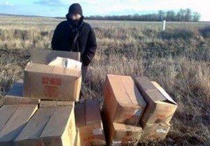 На ПП Тиса пограничники обнаружили 6 ящиков сигарет без контрабандиста