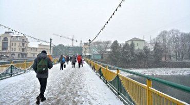 Пешеходный мост в Ужгороде