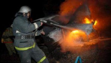 В Хустском районе "ВАЗ 2109" сгорел полностью