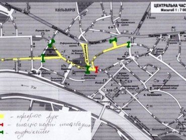 В Ужгороде ограничат движение транспорта на центральных улицах