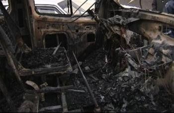 В Минае сгорел микроавтобус CITROEN