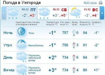 В Ужгороде днем будет идти снег, вечером - дождь