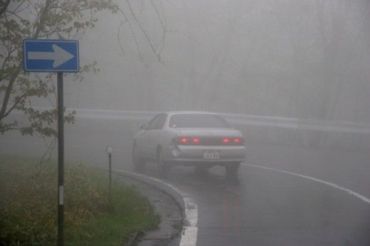На дорогах Закарпатской области наблюдаются сильные туманы