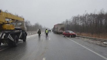 На трассе Киев-Чоп "Мерс" раскидал DAF, Peugeot, Renault, ГАЗ в разные стороны