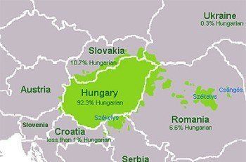 В Закарпатье, Воеводине, Бургенланде венгры составляют заведомое меньшинство