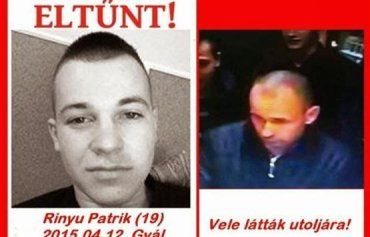 19-летний Патрик Риню из города Дьял (Венгрия) исчез еще 11-го апреля