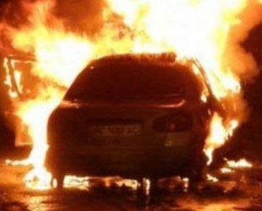 В Тячевском районе сгорел дотла Daewoo Lanos с водителем