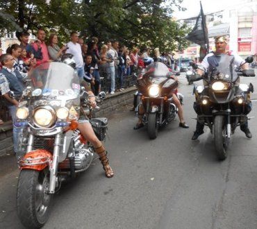 На параде байкеров Music Bike Ukraine в Ужгороде было весело