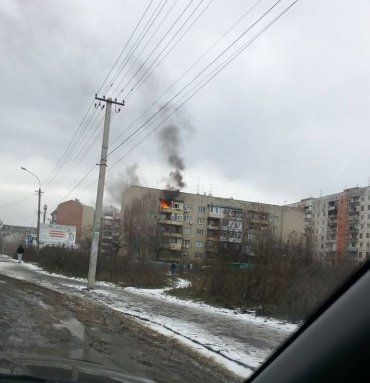 Пожар на пятом этаже жилого дома в Ужгороде