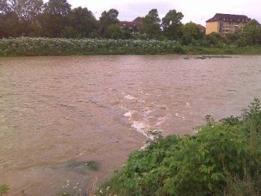 21-22 июня на реках Закарпатья повышение уровней воды на 0.3-1.0 м (фото р. Уж)