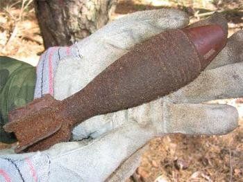 Ржавая минометная мина нашлась на огороде закарпатца через 66 лет...