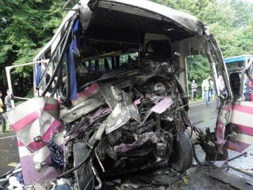В Волынской области столкнулись два автобуса Setra и Etalon