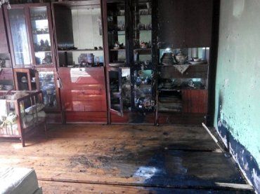 В городе Свалява произошел пожар в двухэтажном жилом доме