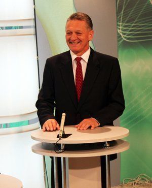 Александр Ледида в прямом эфире телеканала «Тиса-1»