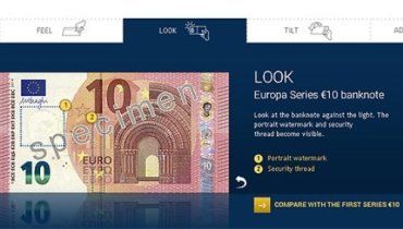Новая купюра номиналом 10 евро появится в обороте этой осенью