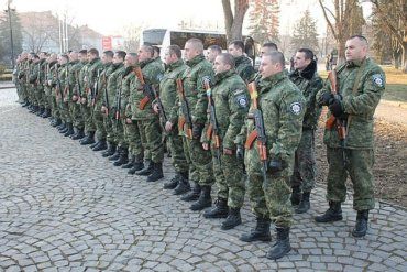 В Ужгороде провожали на ротацию в зону АТО очередную группу милиции