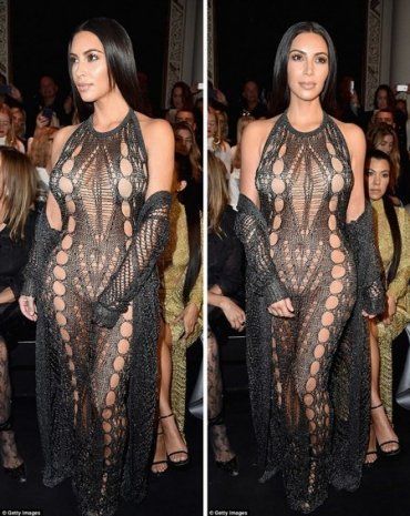 Ким Кардашьян в "дырявом" платье