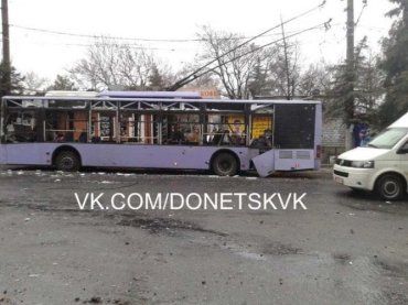 Остановка в микрорайоне Боссе в Донецке сегодня была обстреляна из минометов