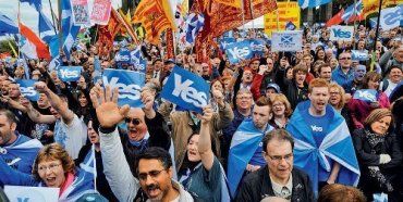 Митинг сторонников независимой Шотландии